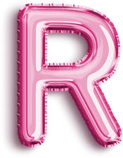Pink Balloon Letter R