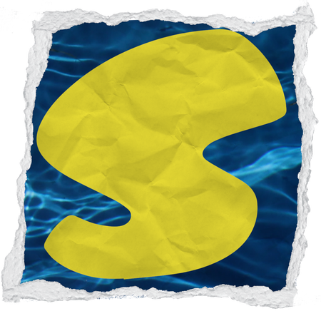 Vibrant Scanned Cutout Letter S