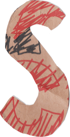 Scrap Material Cutout Letter S